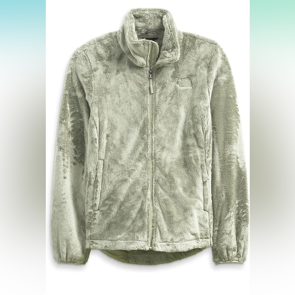 North Face Osito jade green jacket, faux fur Small